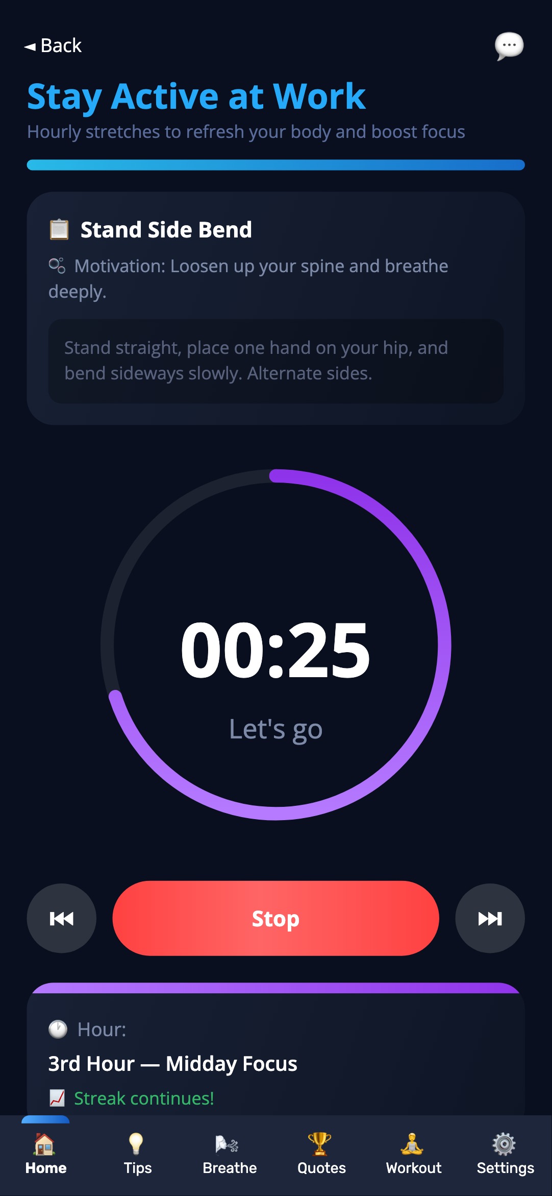 ActiveOffice - Exercise Timer